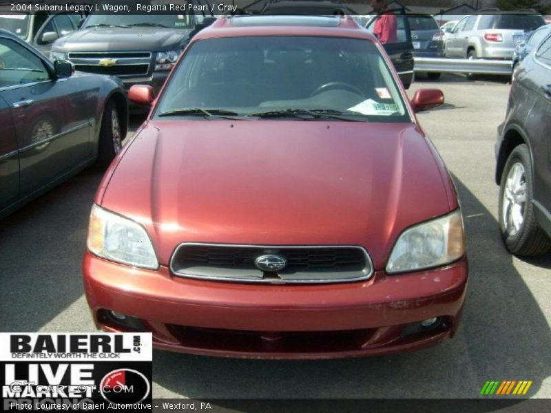 Regatta Red Pearl / Gray 2004 Subaru Legacy L Wagon