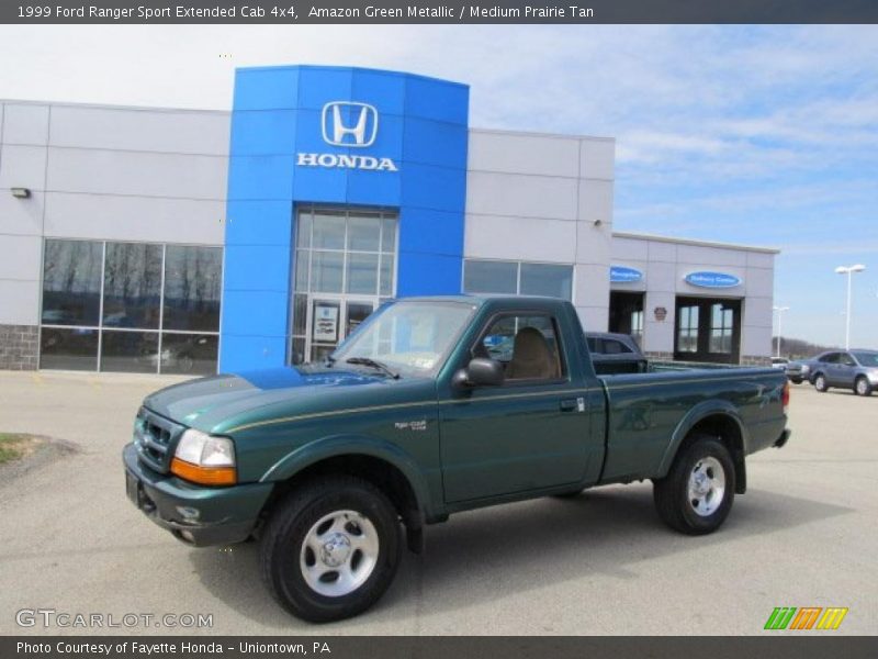 Amazon Green Metallic / Medium Prairie Tan 1999 Ford Ranger Sport Extended Cab 4x4