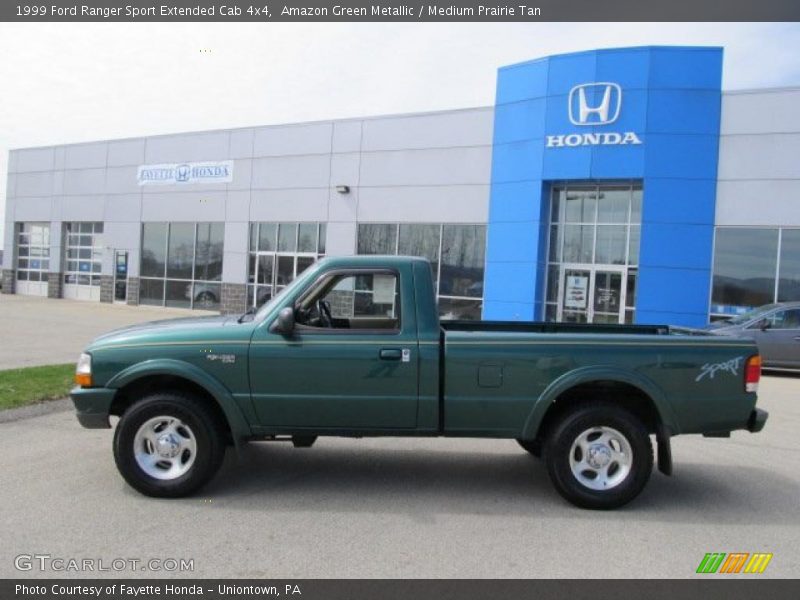 Amazon Green Metallic / Medium Prairie Tan 1999 Ford Ranger Sport Extended Cab 4x4