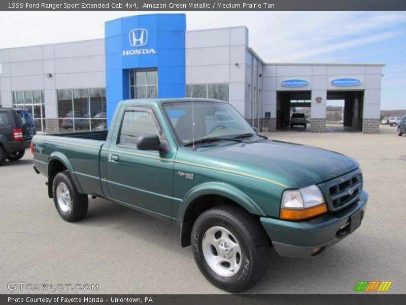 Amazon Green Metallic / Medium Prairie Tan 1999 Ford Ranger Sport Extended Cab 4x4