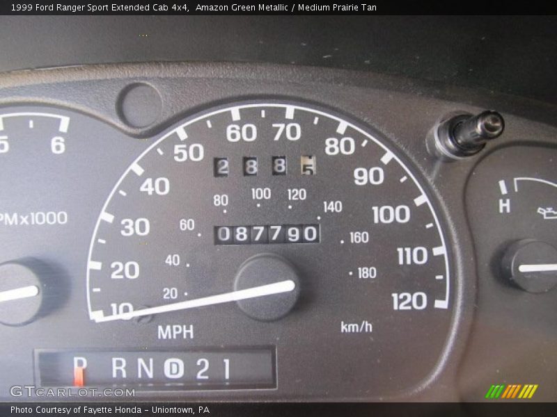 Amazon Green Metallic / Medium Prairie Tan 1999 Ford Ranger Sport Extended Cab 4x4