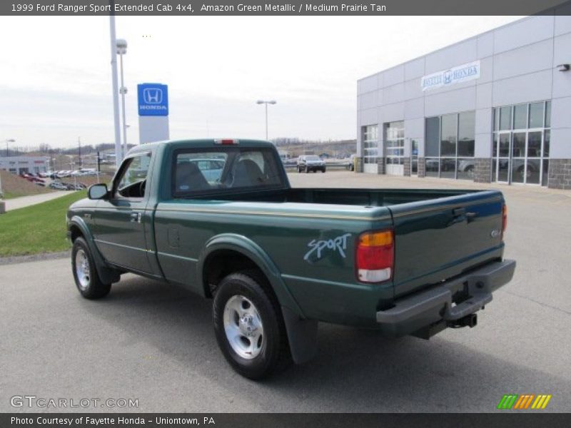 Amazon Green Metallic / Medium Prairie Tan 1999 Ford Ranger Sport Extended Cab 4x4