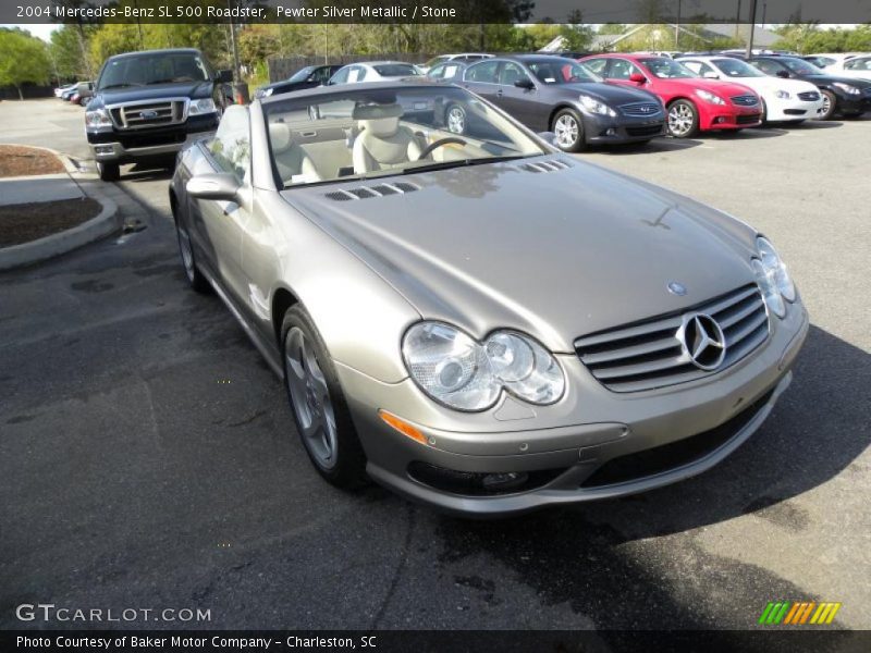 Pewter Silver Metallic / Stone 2004 Mercedes-Benz SL 500 Roadster