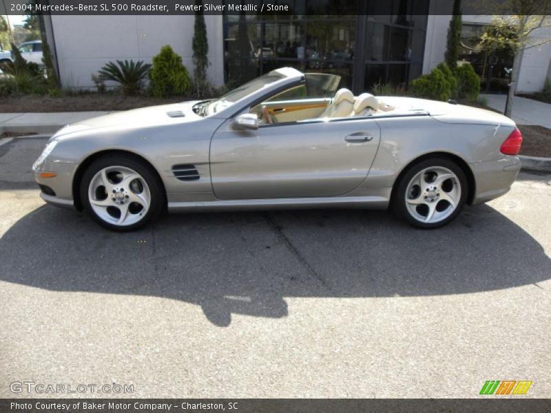 Pewter Silver Metallic / Stone 2004 Mercedes-Benz SL 500 Roadster