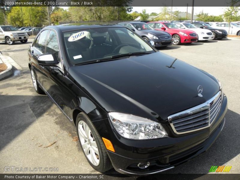 Black / Black 2009 Mercedes-Benz C 300 Luxury