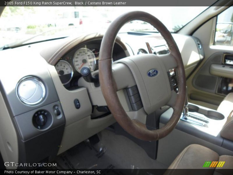 Black / Castano Brown Leather 2005 Ford F150 King Ranch SuperCrew