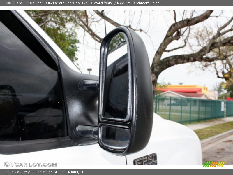 Oxford White / Medium Parchment Beige 2003 Ford F250 Super Duty Lariat SuperCab 4x4