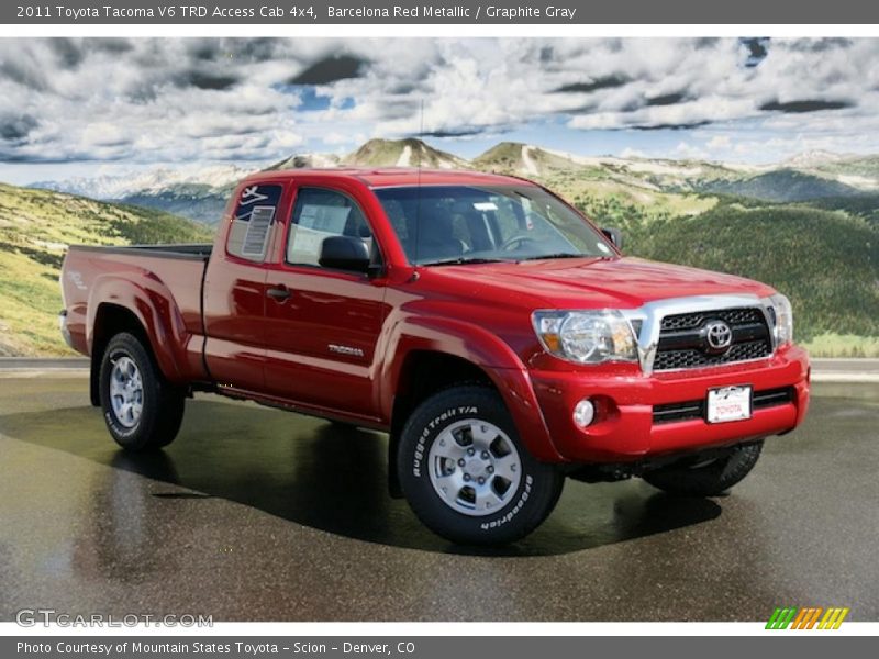 Barcelona Red Metallic / Graphite Gray 2011 Toyota Tacoma V6 TRD Access Cab 4x4