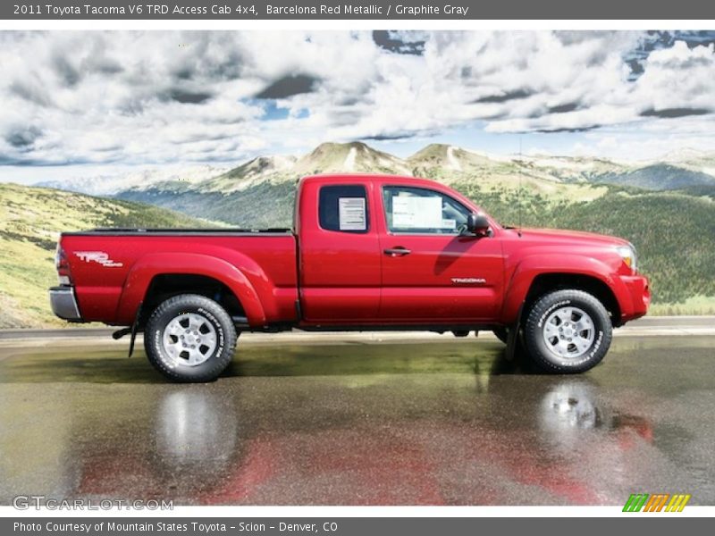 Barcelona Red Metallic / Graphite Gray 2011 Toyota Tacoma V6 TRD Access Cab 4x4