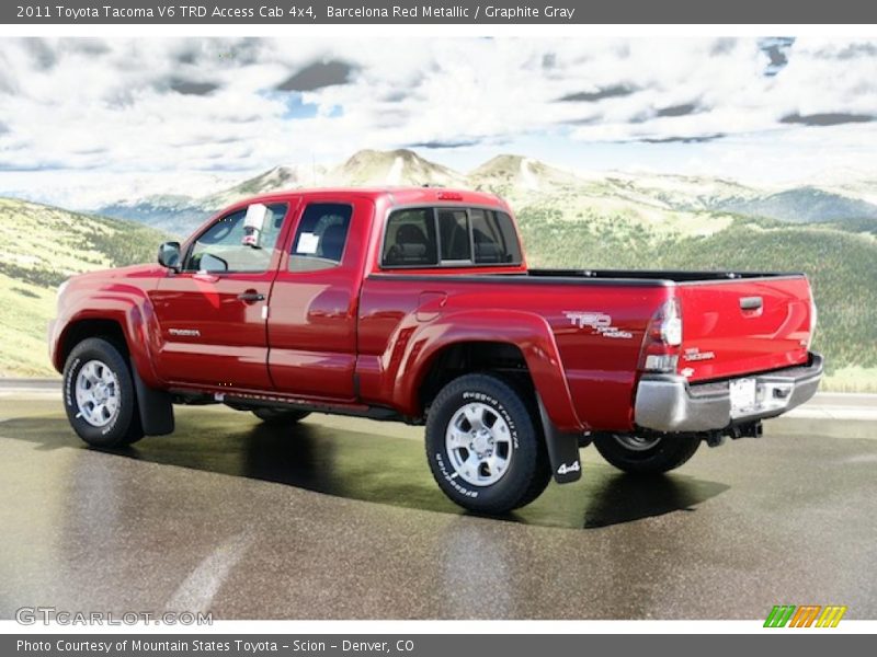 Barcelona Red Metallic / Graphite Gray 2011 Toyota Tacoma V6 TRD Access Cab 4x4