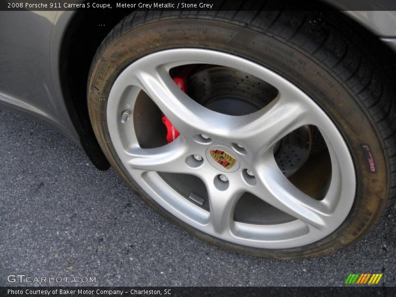 Meteor Grey Metallic / Stone Grey 2008 Porsche 911 Carrera S Coupe