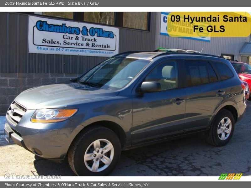 Slate Blue / Gray 2009 Hyundai Santa Fe GLS 4WD