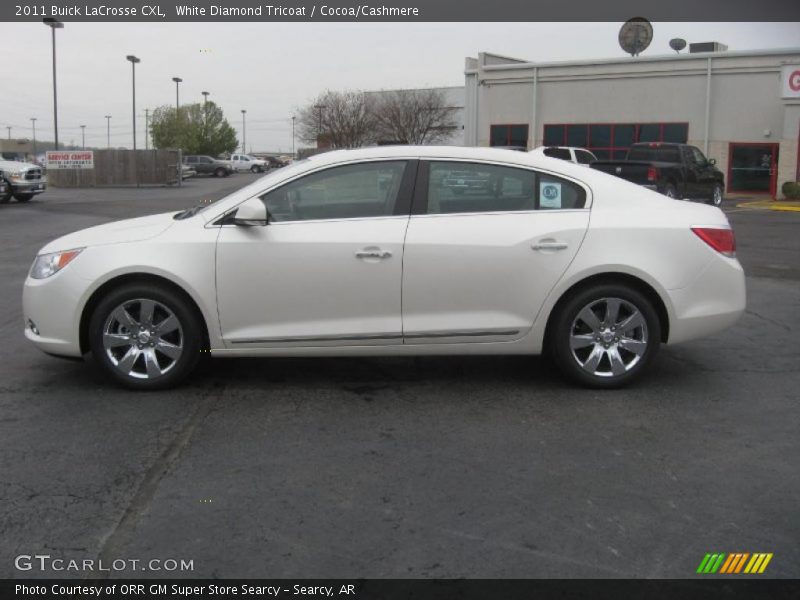 White Diamond Tricoat / Cocoa/Cashmere 2011 Buick LaCrosse CXL