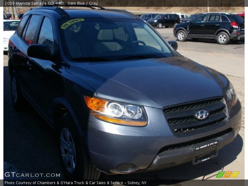 Slate Blue / Gray 2009 Hyundai Santa Fe GLS 4WD