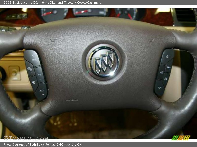 White Diamond Tricoat / Cocoa/Cashmere 2008 Buick Lucerne CXL