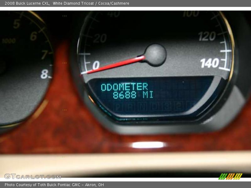 White Diamond Tricoat / Cocoa/Cashmere 2008 Buick Lucerne CXL