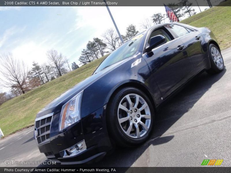 Blue Chip / Light Titanium/Ebony 2008 Cadillac CTS 4 AWD Sedan