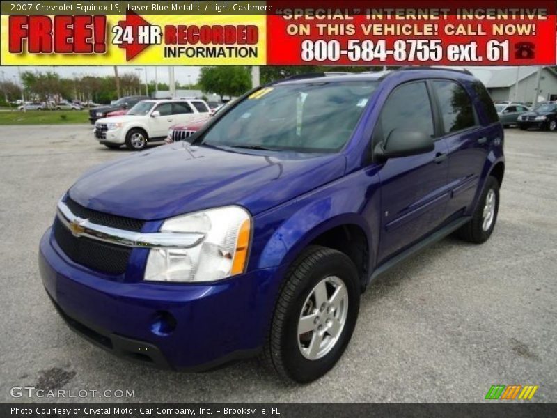 Laser Blue Metallic / Light Cashmere 2007 Chevrolet Equinox LS