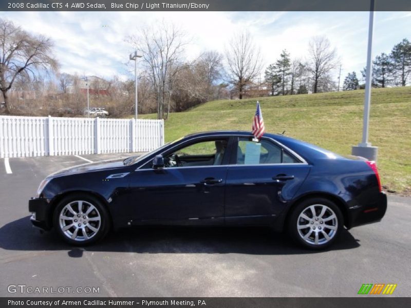 Blue Chip / Light Titanium/Ebony 2008 Cadillac CTS 4 AWD Sedan