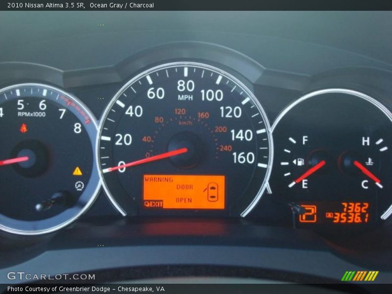 Ocean Gray / Charcoal 2010 Nissan Altima 3.5 SR