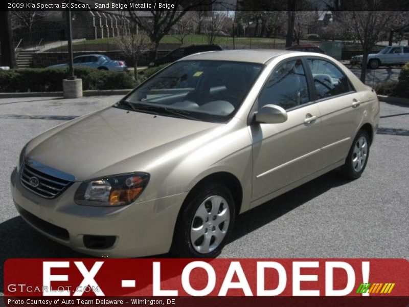 Sand Beige Metallic / Beige 2009 Kia Spectra EX Sedan