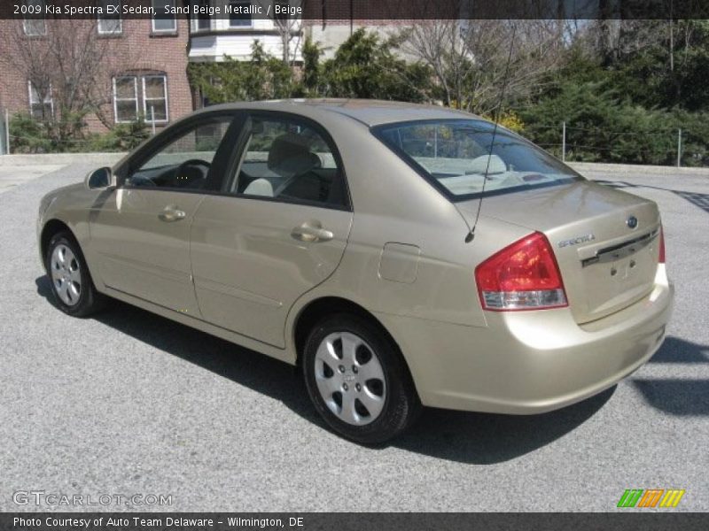 Sand Beige Metallic / Beige 2009 Kia Spectra EX Sedan