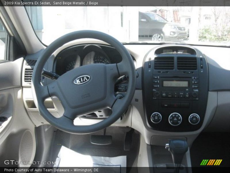 Sand Beige Metallic / Beige 2009 Kia Spectra EX Sedan
