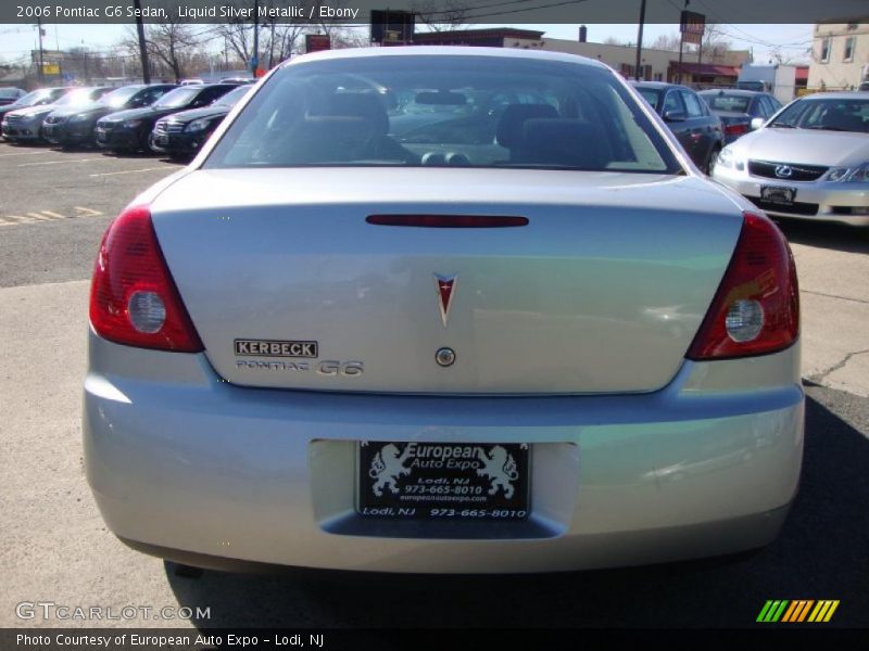 Liquid Silver Metallic / Ebony 2006 Pontiac G6 Sedan