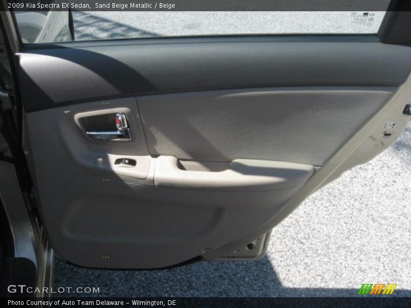 Sand Beige Metallic / Beige 2009 Kia Spectra EX Sedan