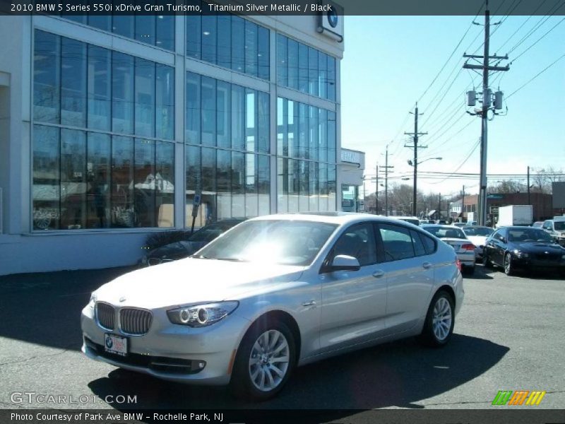 Titanium Silver Metallic / Black 2010 BMW 5 Series 550i xDrive Gran Turismo