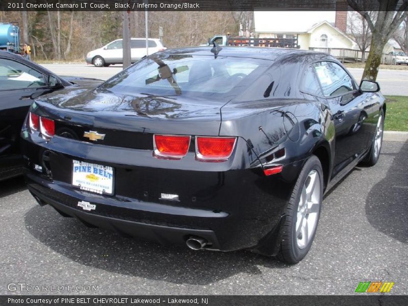 Black / Inferno Orange/Black 2011 Chevrolet Camaro LT Coupe