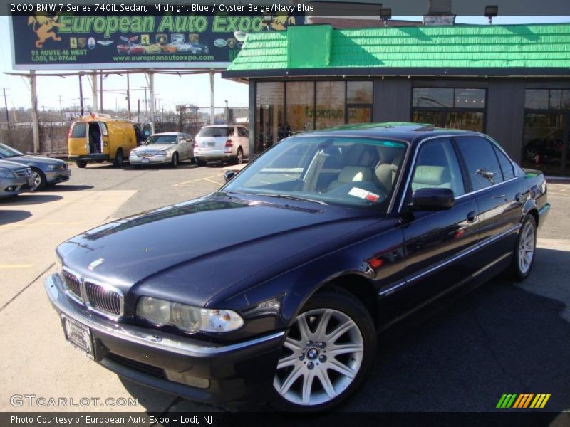 Midnight Blue / Oyster Beige/Navy Blue 2000 BMW 7 Series 740iL Sedan