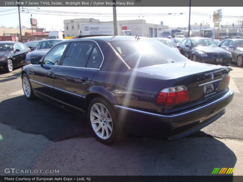 Midnight Blue / Oyster Beige/Navy Blue 2000 BMW 7 Series 740iL Sedan