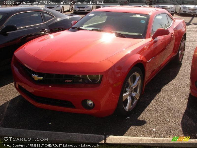 Inferno Orange Metallic / Black 2011 Chevrolet Camaro LT/RS Coupe