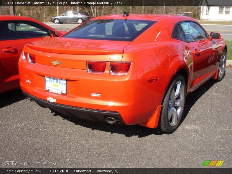 Inferno Orange Metallic / Black 2011 Chevrolet Camaro LT/RS Coupe