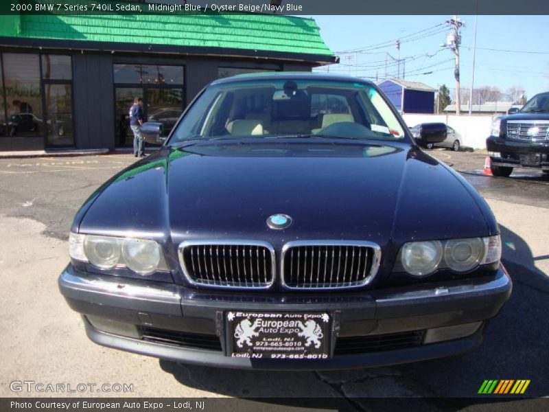 Midnight Blue / Oyster Beige/Navy Blue 2000 BMW 7 Series 740iL Sedan