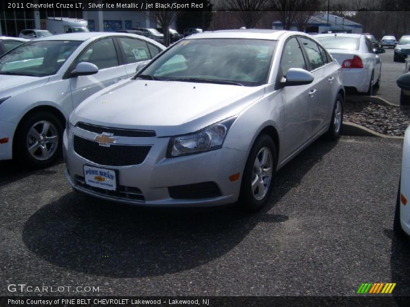 Silver Ice Metallic / Jet Black/Sport Red 2011 Chevrolet Cruze LT