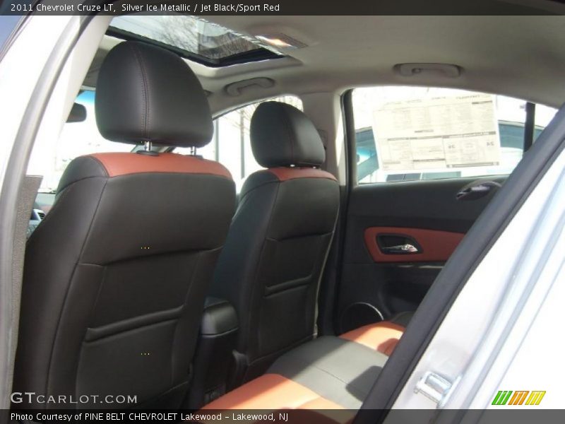 Silver Ice Metallic / Jet Black/Sport Red 2011 Chevrolet Cruze LT
