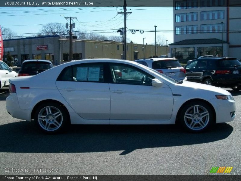 White Diamond Pearl / Taupe 2008 Acura TL 3.2