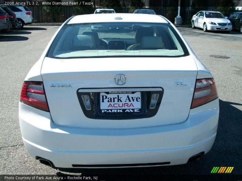 White Diamond Pearl / Taupe 2008 Acura TL 3.2