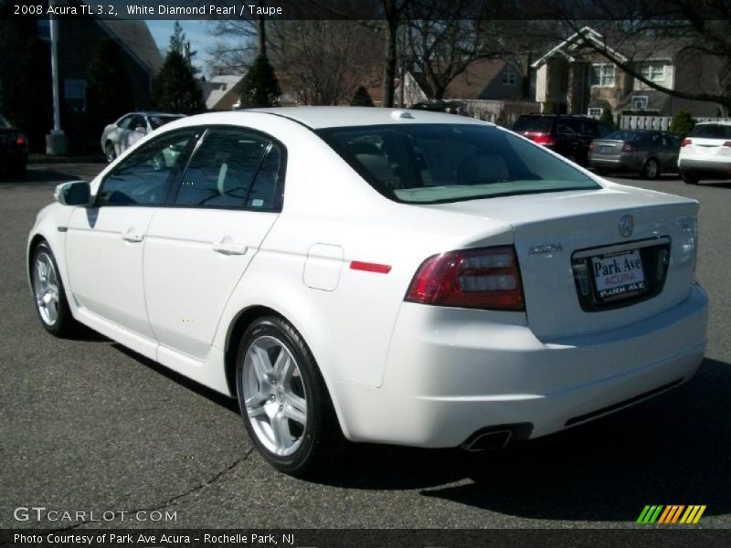 White Diamond Pearl / Taupe 2008 Acura TL 3.2