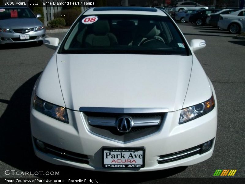 White Diamond Pearl / Taupe 2008 Acura TL 3.2