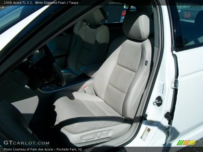 White Diamond Pearl / Taupe 2008 Acura TL 3.2