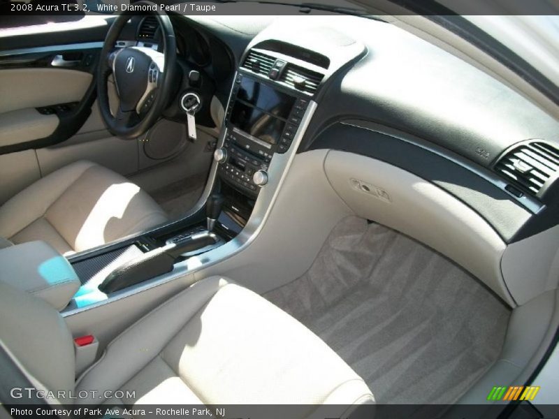 White Diamond Pearl / Taupe 2008 Acura TL 3.2