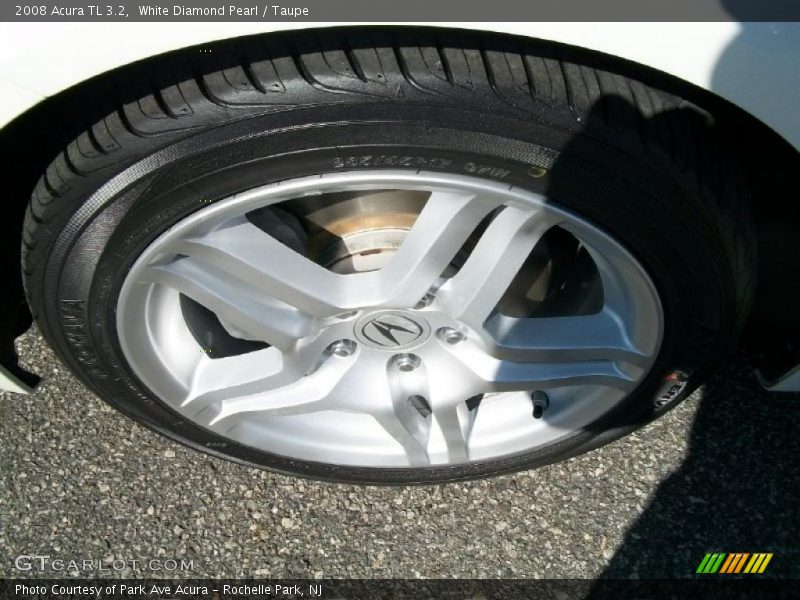 White Diamond Pearl / Taupe 2008 Acura TL 3.2