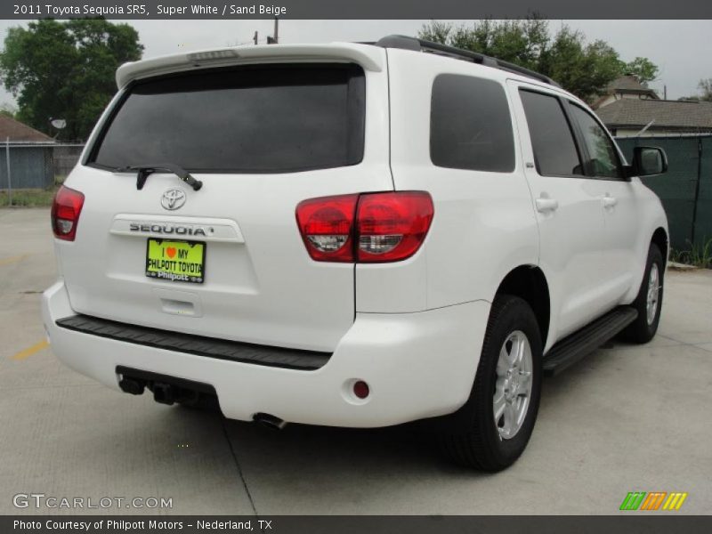 Super White / Sand Beige 2011 Toyota Sequoia SR5