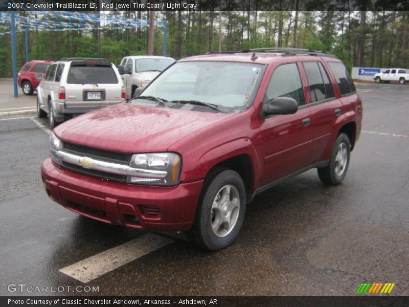 Red Jewel Tint Coat / Light Gray 2007 Chevrolet TrailBlazer LS