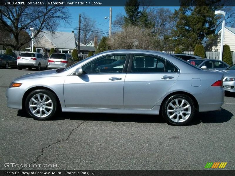 Alabaster Silver Metallic / Ebony 2008 Acura TSX Sedan