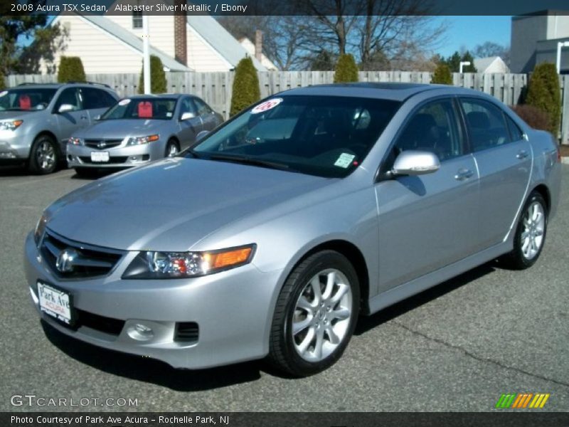 Alabaster Silver Metallic / Ebony 2008 Acura TSX Sedan