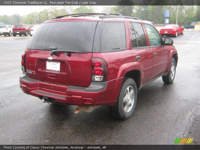 Red Jewel Tint Coat / Light Gray 2007 Chevrolet TrailBlazer LS